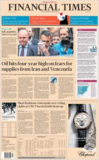 Margarita Zavala y Trump en primeras planas - portadas-18-may-financial