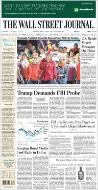 Debate, Trump y FBI en primeras planas - portadas-21-may-wsj