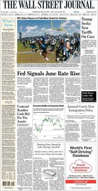Trump, aranceles y NFL en primeras planas - portadas-24-may-wsj