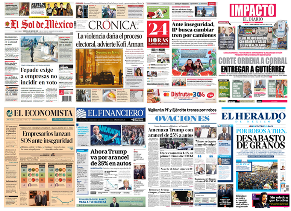 Trump, aranceles y NFL en primeras planas - portadas-24-may2