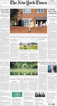 Esposa de 'El Mencho’, EE.UU. y Corea del Norte en primeras planas - portadas-28-may-nyt