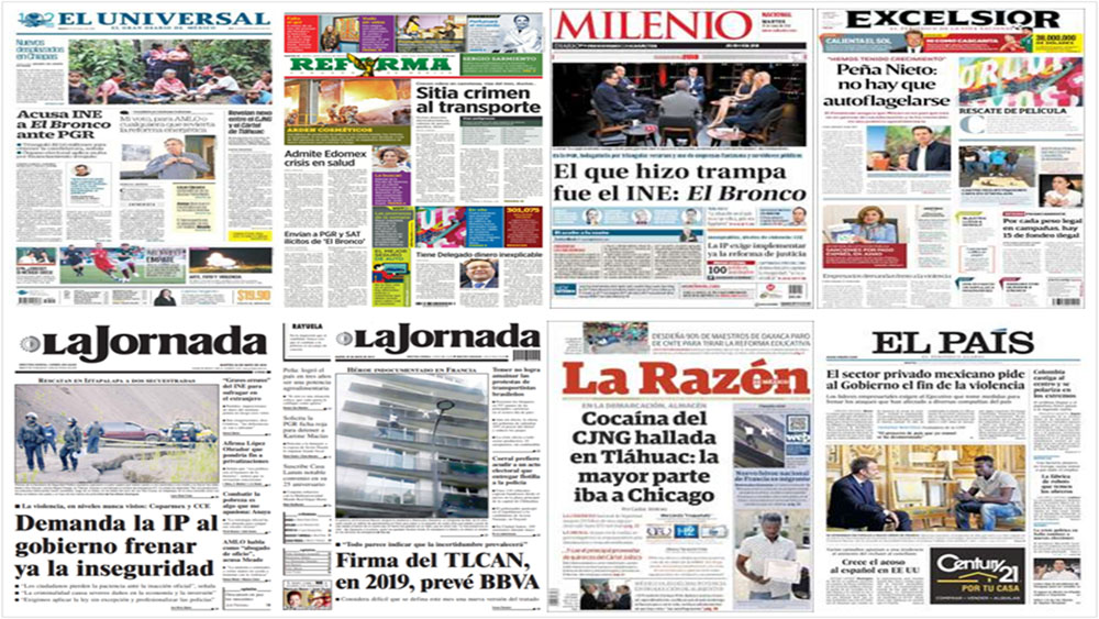 INE, El Bronco y Día de los Caídos en primeras planas