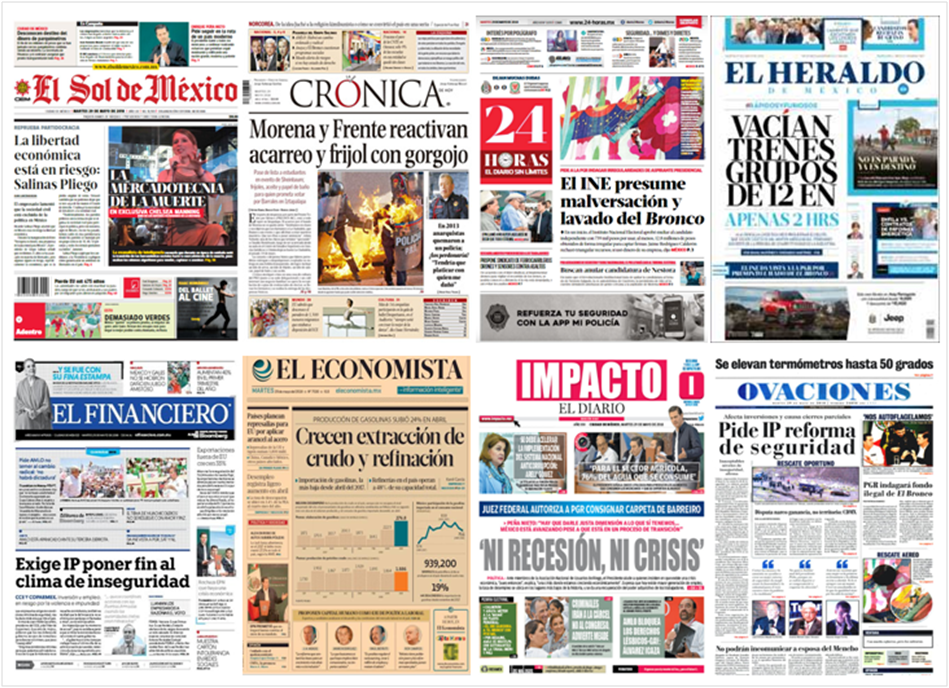 INE, El Bronco y Día de los Caídos en primeras planas - portadas-29-may2