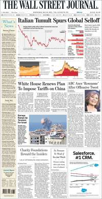 Trump, muro e Italia en primeras planas - portadas-30-may-wsj