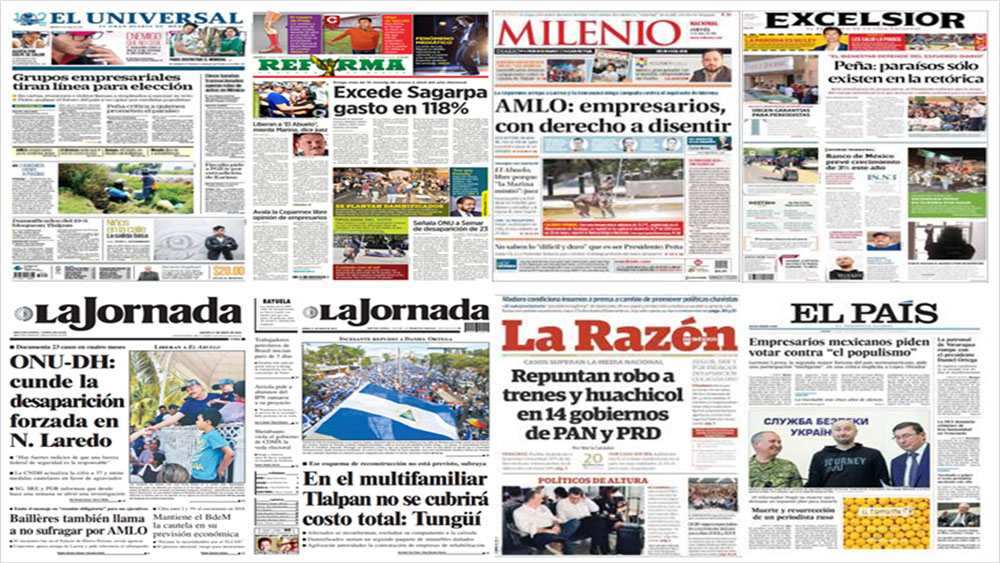 Trump, aranceles y periodista ruso en primeras planas