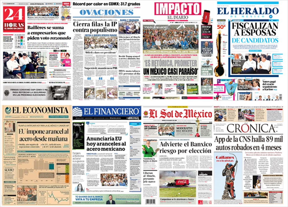 Trump, aranceles y periodista ruso en primeras planas - portadas-31-may2