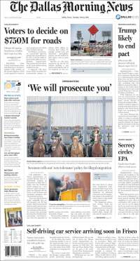 Videgaray, TLC y Trump en primeras planas - portadas-8-may-dallas