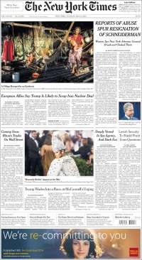 Videgaray, TLC y Trump en primeras planas - portadas-8-may-nyt
