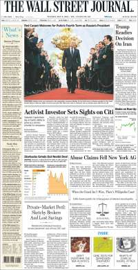 Videgaray, TLC y Trump en primeras planas - portadas-8-may-wsj