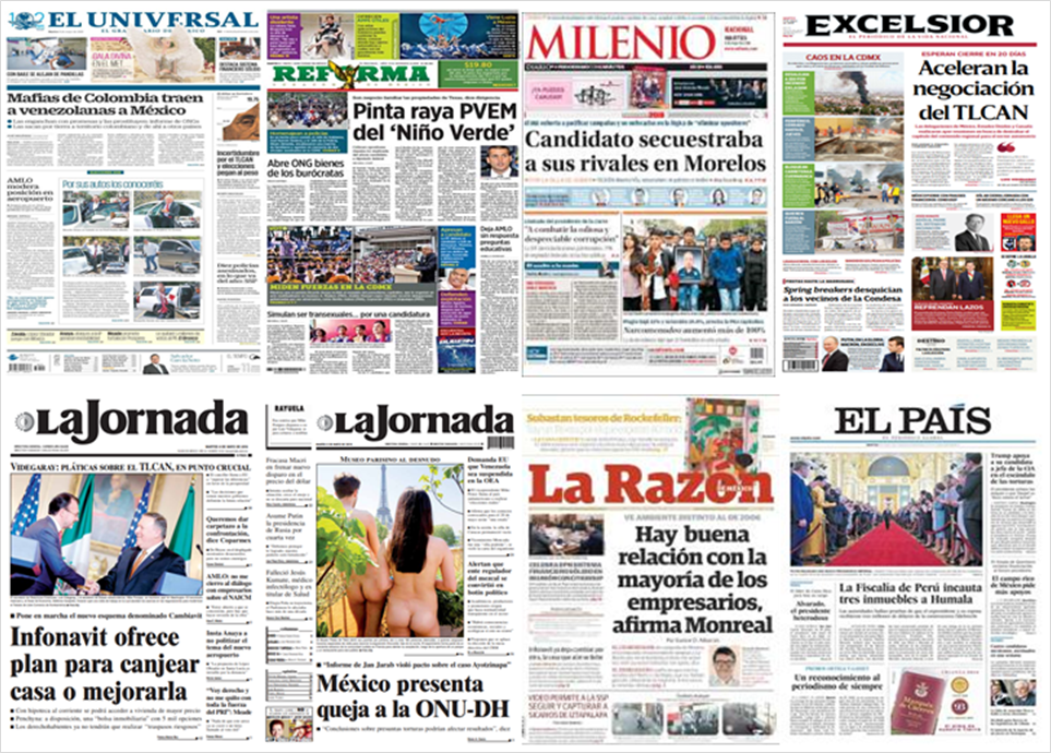 Videgaray, TLC y Trump en primeras planas - portadas-8-may1