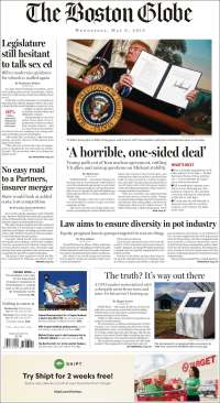 NAIM, Irán y Trump en primeras planas - portadas-9-may-boston