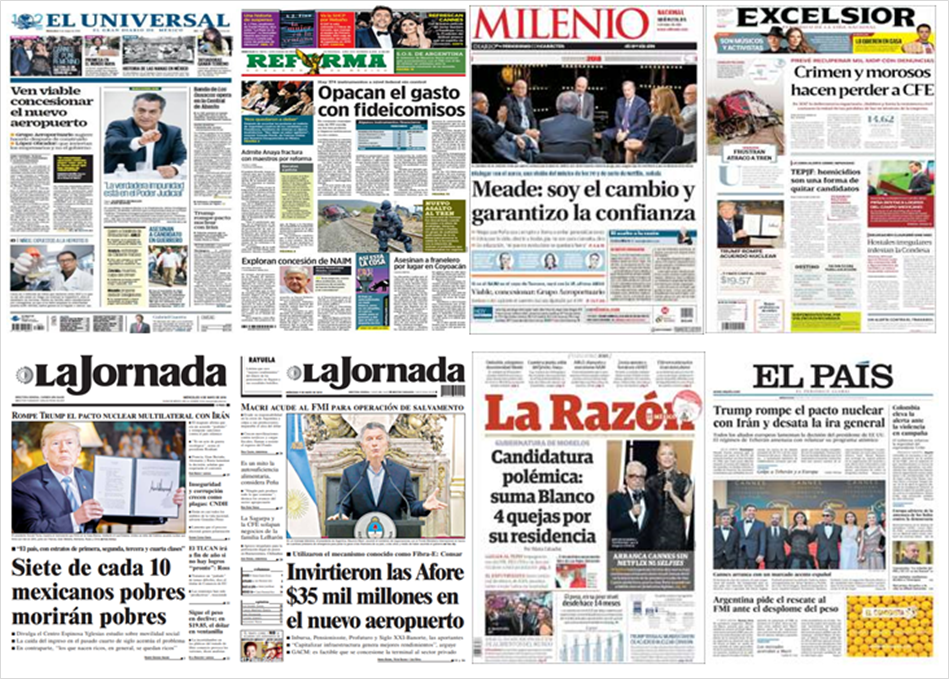 NAIM, Irán y Trump en primeras planas - portadas-9-may1