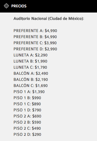 Luis Miguel abre nuevas fechas en el Auditorio Nacional - precios-luis-miguel