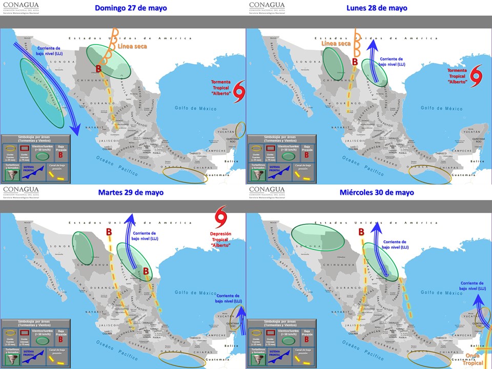 Continuarán las altas temperaturas en gran parte del país - pronostico-del-tiempo-domingo-29