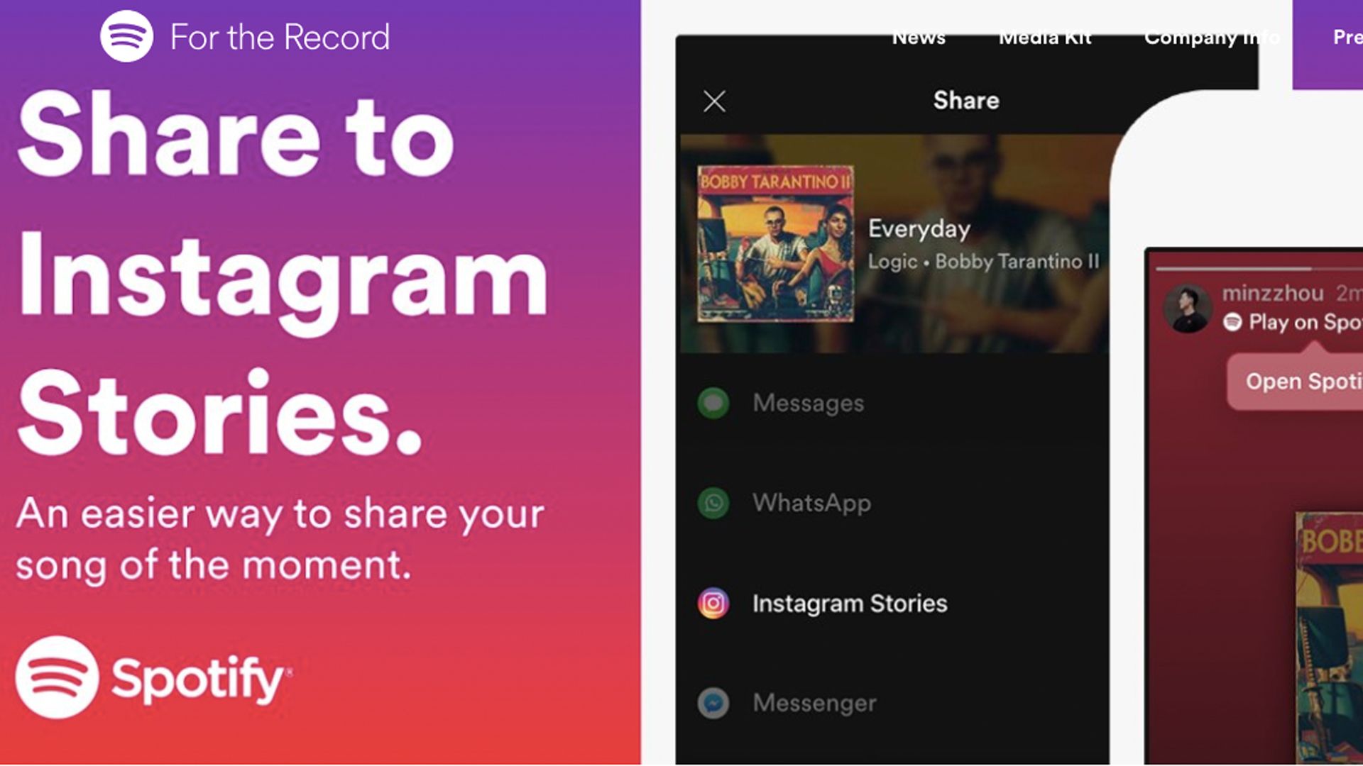 Instagram permitirá compartir temas de Spotify - spotify
