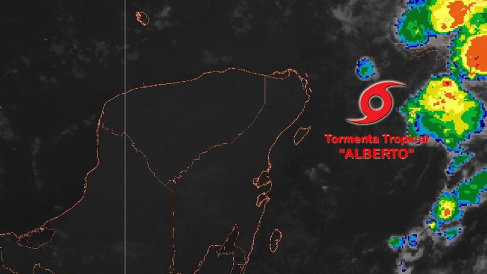 Tormenta tropical Alberto se ubica frente a costas de Quintana Roo
