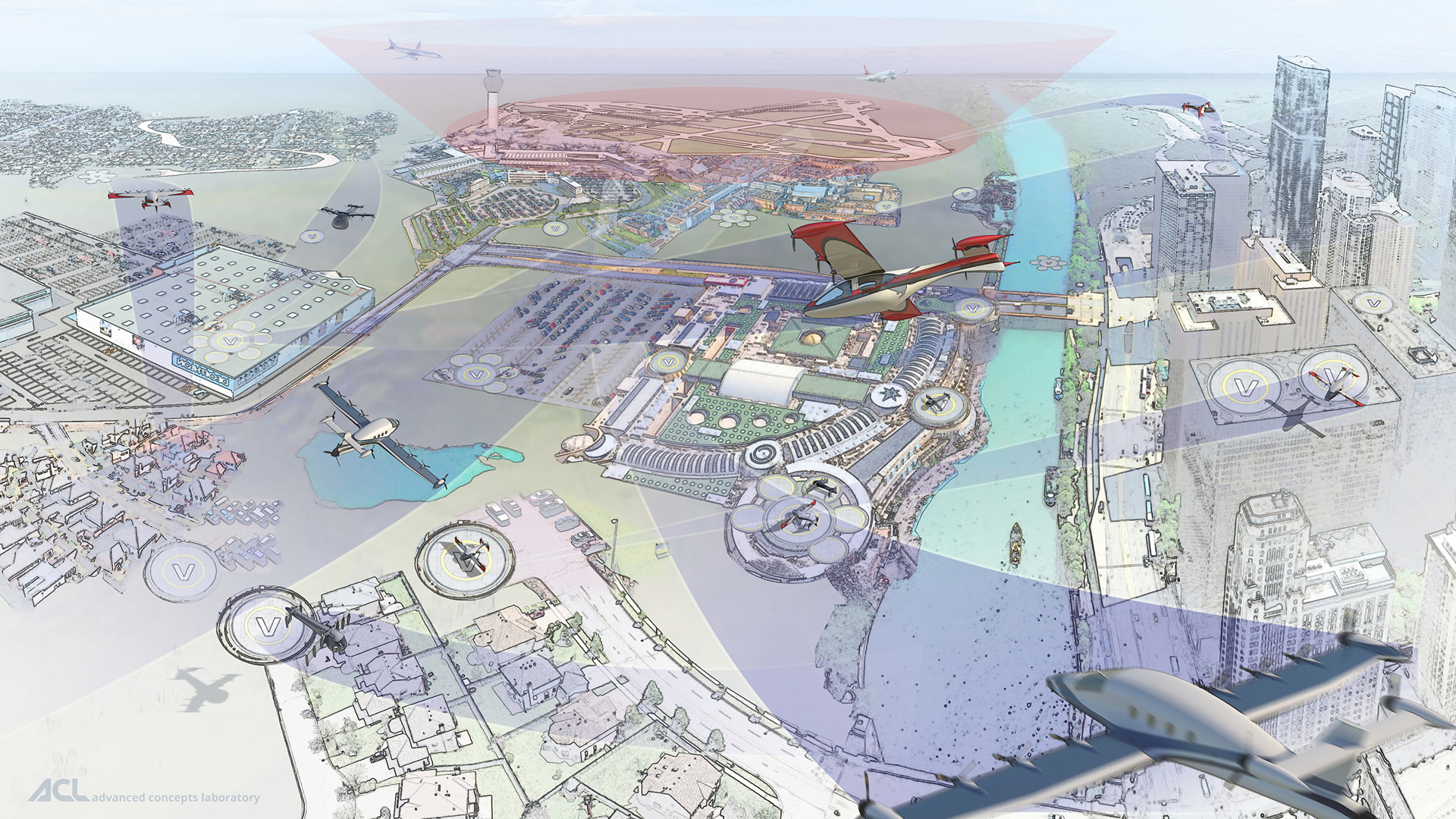 NASA desarrolla método de Movilidad Aérea Urbana - uas-nasa-ircraft-systems-traffic-management-2