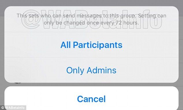 WhatsApp implementa función para que usuarios de grupos no envíen mensajes - whatsapp-administrador2