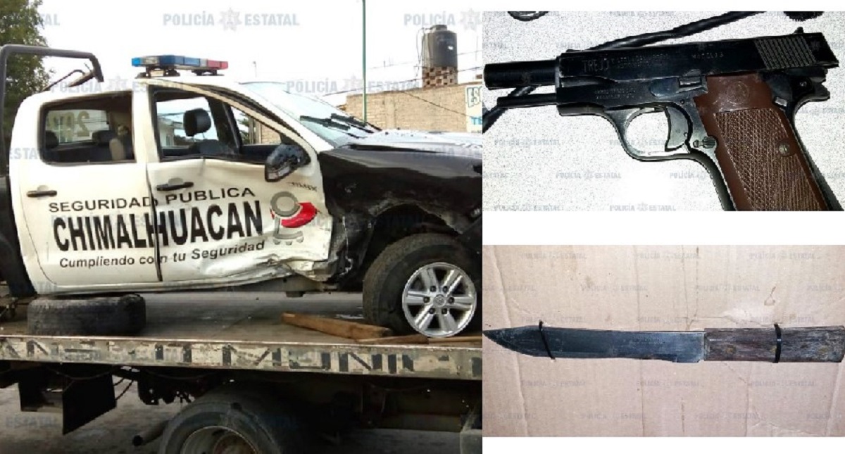 Adolescentes chocan auto que acababan de robar contra patrulla - adolescentes-chocan-auto-que-acababan-de-robar-contra-patrulla-en-chimalhuacan