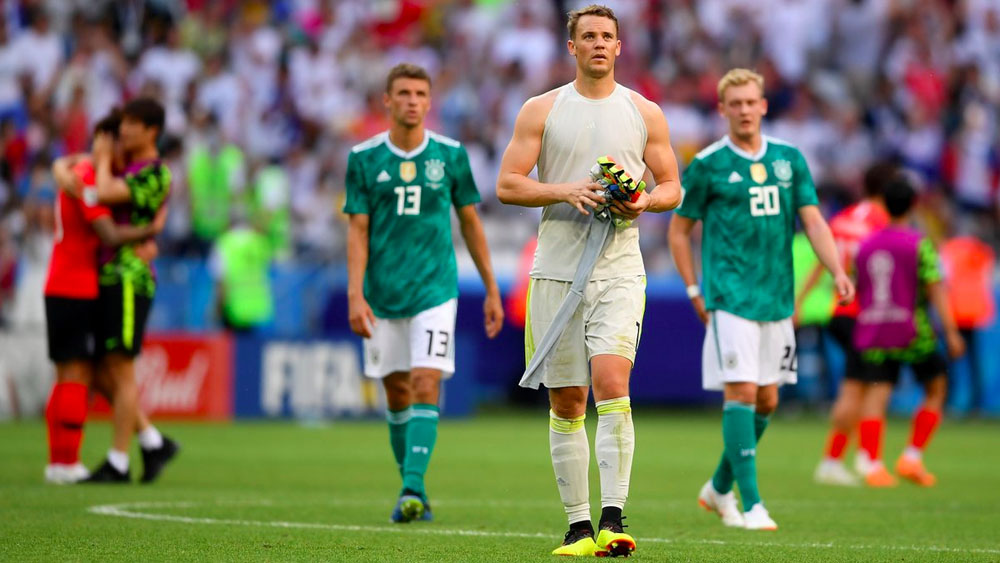 Sentimos no jugar como campeones del mundo: Alemania a aficionados