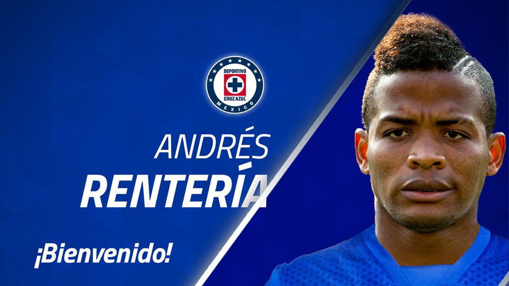 Cruz Azul oficializa contratación de Andrés Rentería