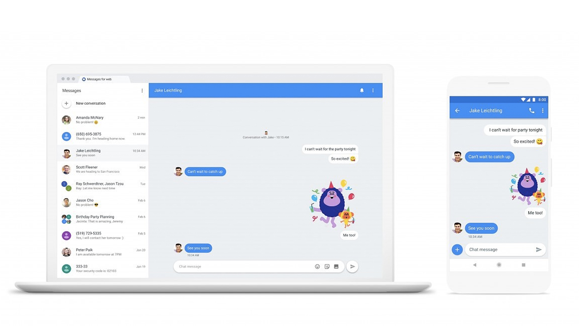 Dan a conocer versión web de Android Messages - android-messages
