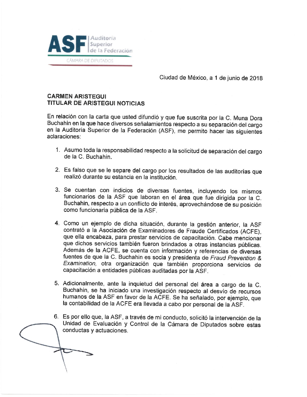 Destituye ASF a auditora por presunto conflicto de interés - asf-dora-buchachin