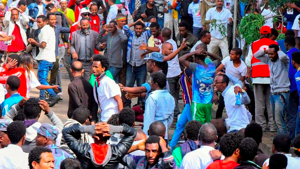 Explosión durante mitin deja un muerto y 155 heridos en Etiopía Explosión durante mitin deja un muerto y 155 heridos en Etiopía