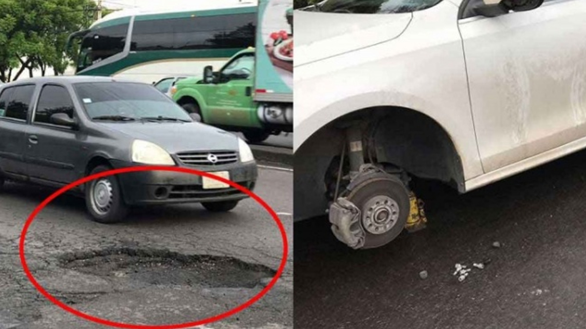 Bache en Constituyentes deja más de 20 vehículos averiados