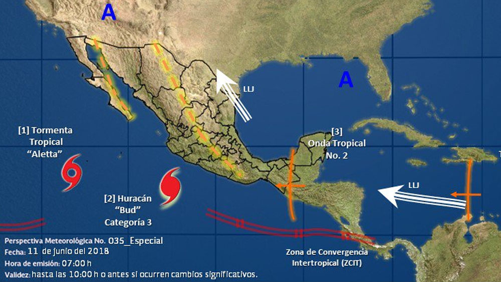 Huracán Bud alcanza la categoría 3