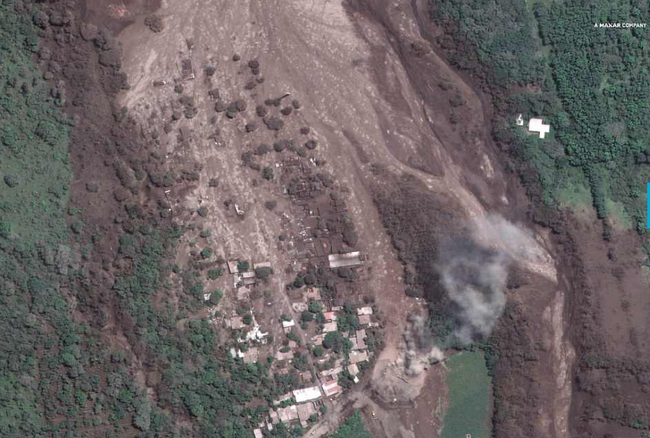 Fotos satelitales de ciudades tras erupción del Volcán de Fuego - captura-de-pantalla-2018-06-07-a-las-083303