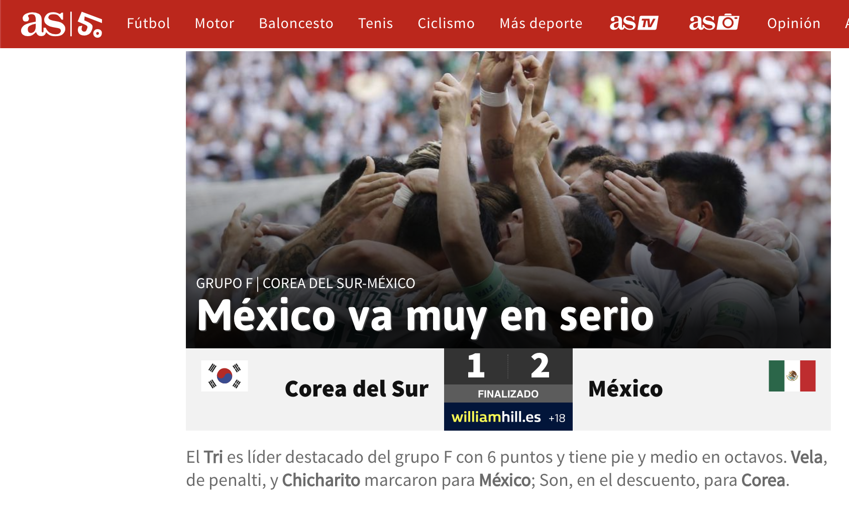 Así reaccionaron los medios internacionales a la victoria de México - captura-de-pantalla-2018-06-23-a-las-121758