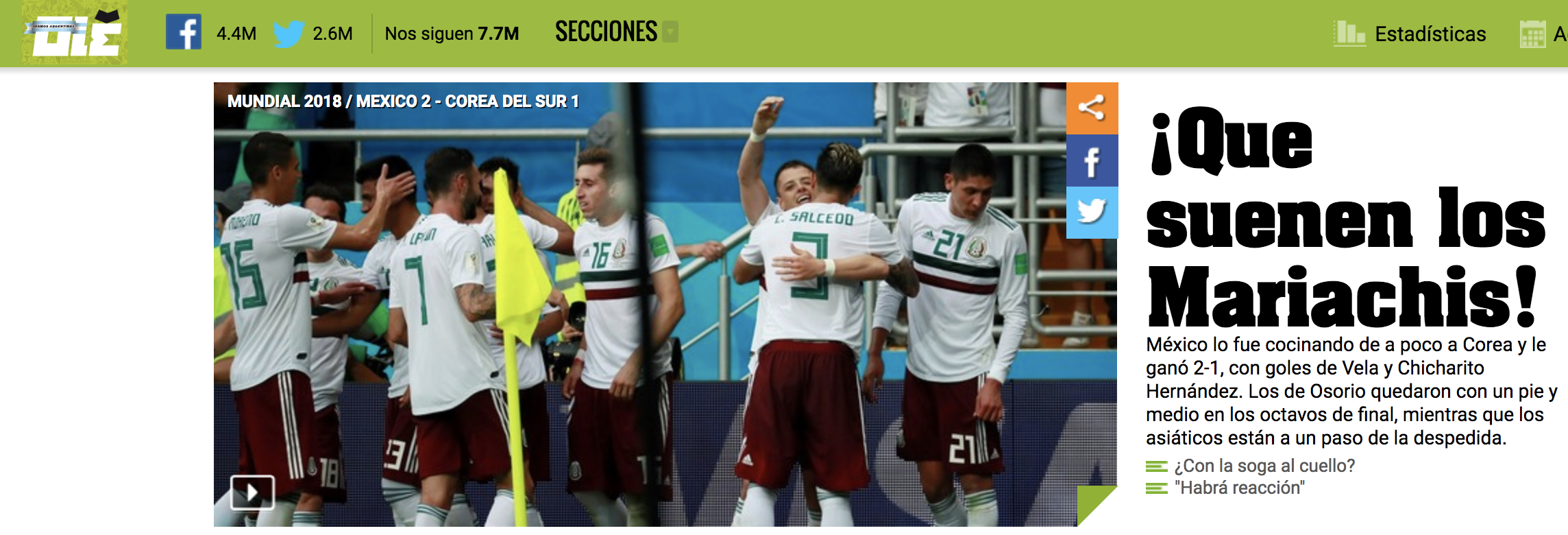 Así reaccionaron los medios internacionales a la victoria de México - captura-de-pantalla-2018-06-23-a-las-121913