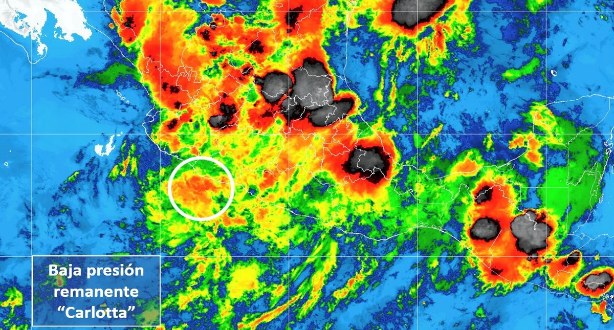 Carlotta se degrada a baja presión remanente