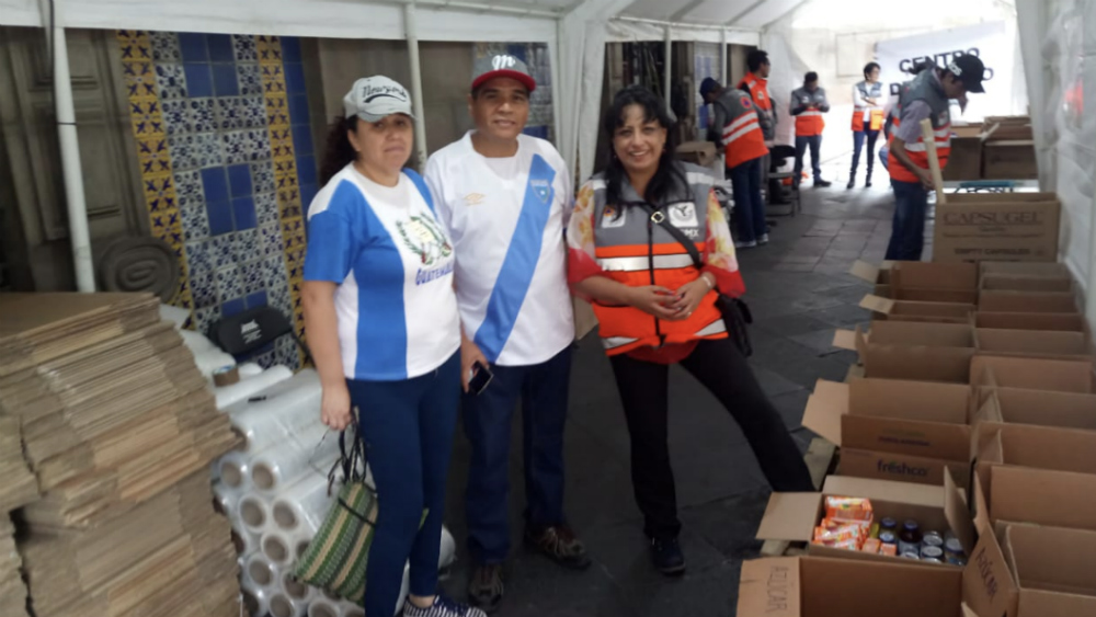 En operación centro de acopio en Zócalo para damnificados de Guatemala