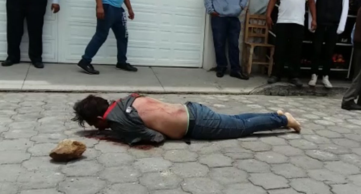 #Video Intentan linchar a ladrón y después muere en hospital en Tlaxcala
