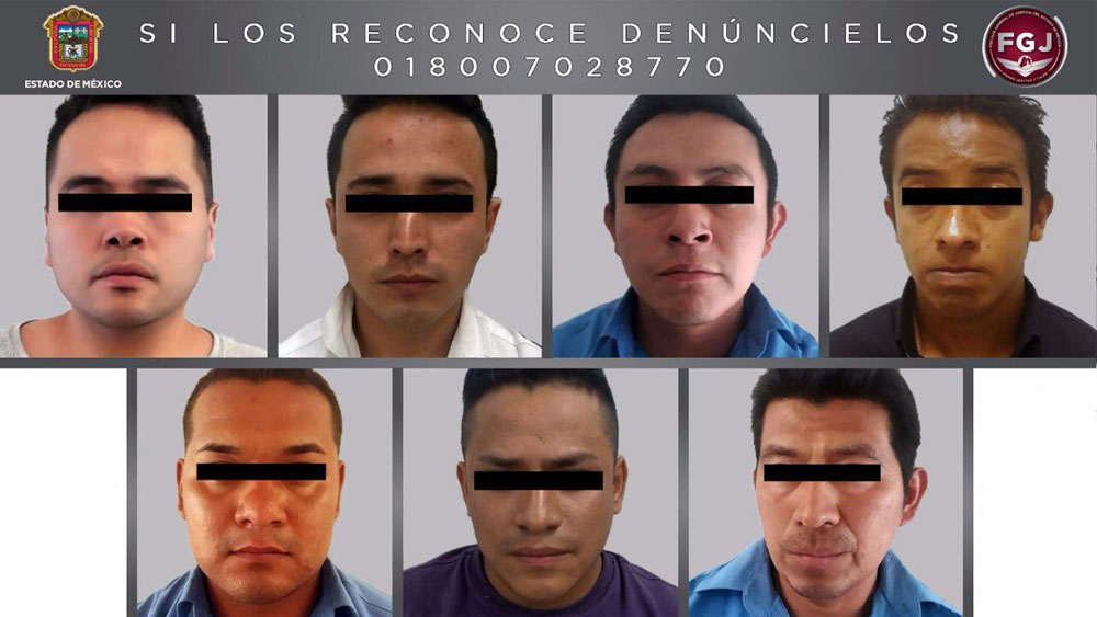 Detienen a siete delincuentes en el Estado de México