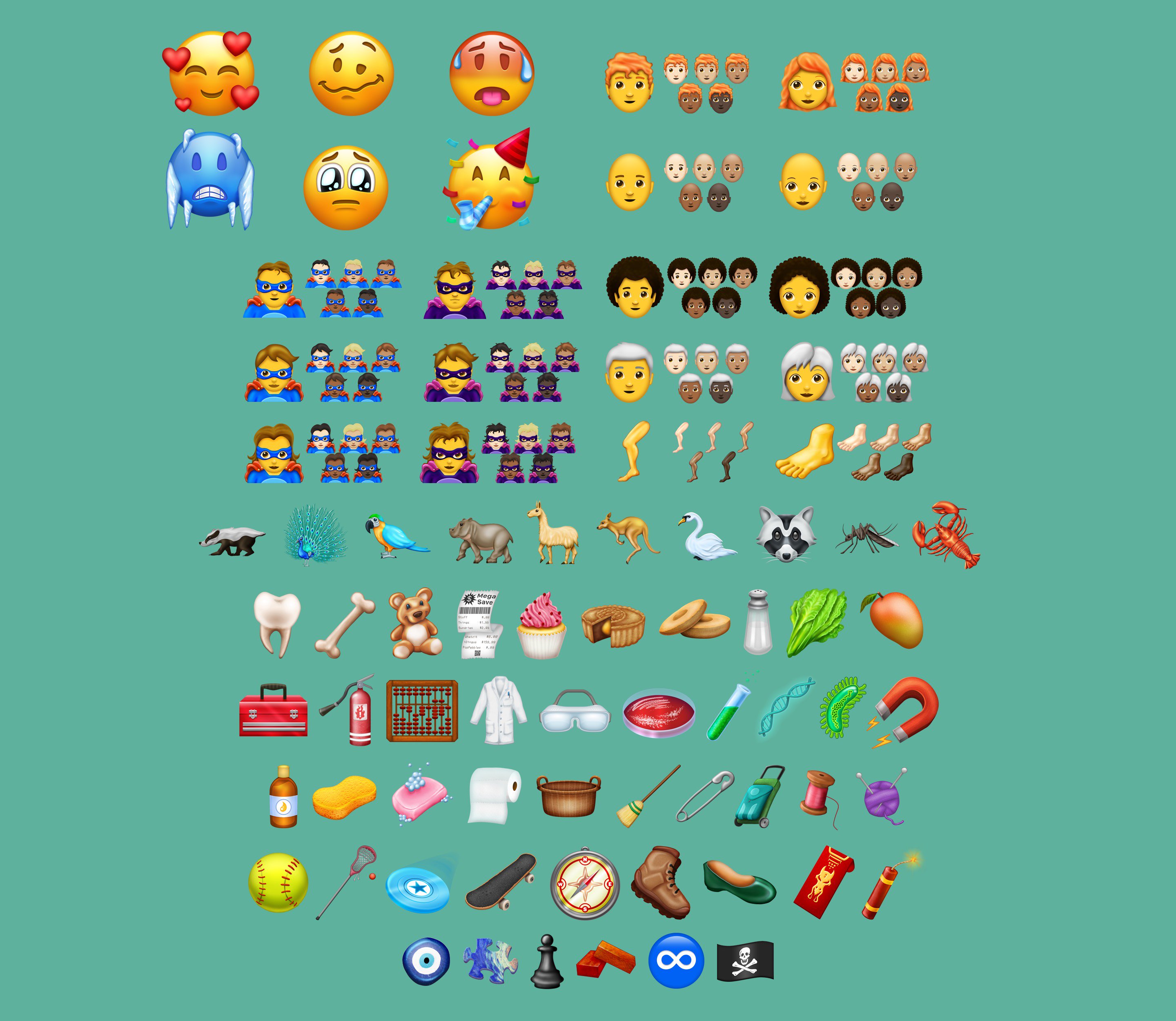 Los nuevos emojis que estarán disponibles a partir del 5 de junio - emojis-unicode-11