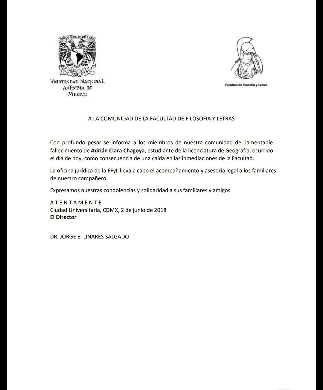 Muere estudiante en las instalaciones de la UNAM - facultad-de-filosofia