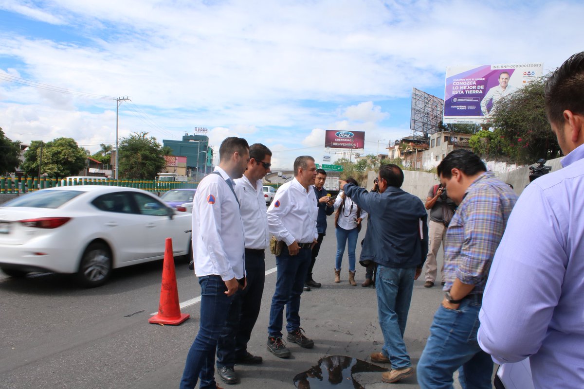 Baches en acceso a Puente Palmira. SCT descarta riesgo - hundimiento-puente-palmira