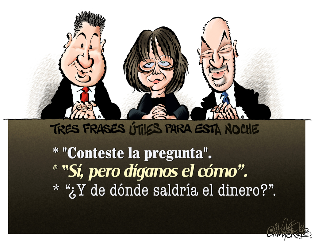 Seis cartones que ilustran el tercer debate presidencial Seis cartones que ilustran el tercer debate presidencial