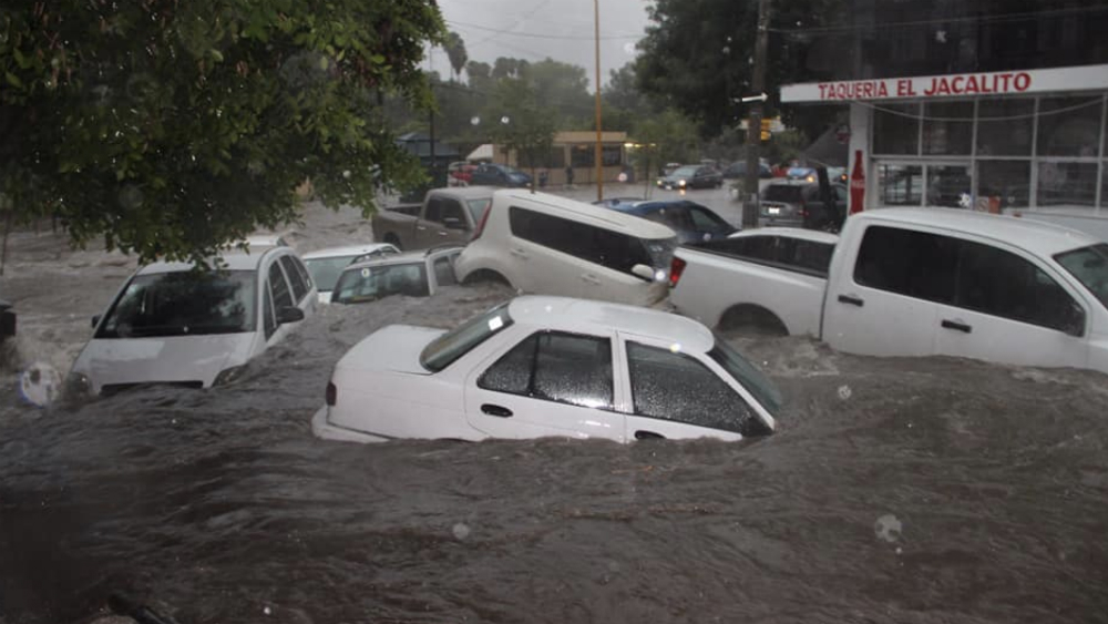 Lluvia provoca fuertes inundaciones en Aguascalientes