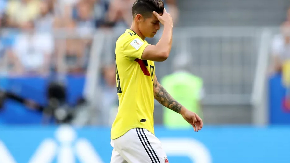 Descartan a James Rodríguez para el Colombia vs Inglaterra