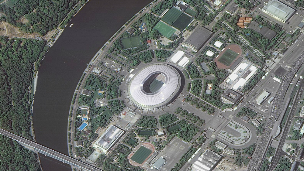 Los estadios de Rusia 2018 vistos desde la Estación Espacial