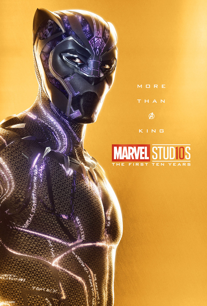 Marvel Studios celebra su décimo aniversario con pósters especiales - marvel-studios-10-aniversario-poster-black-panther