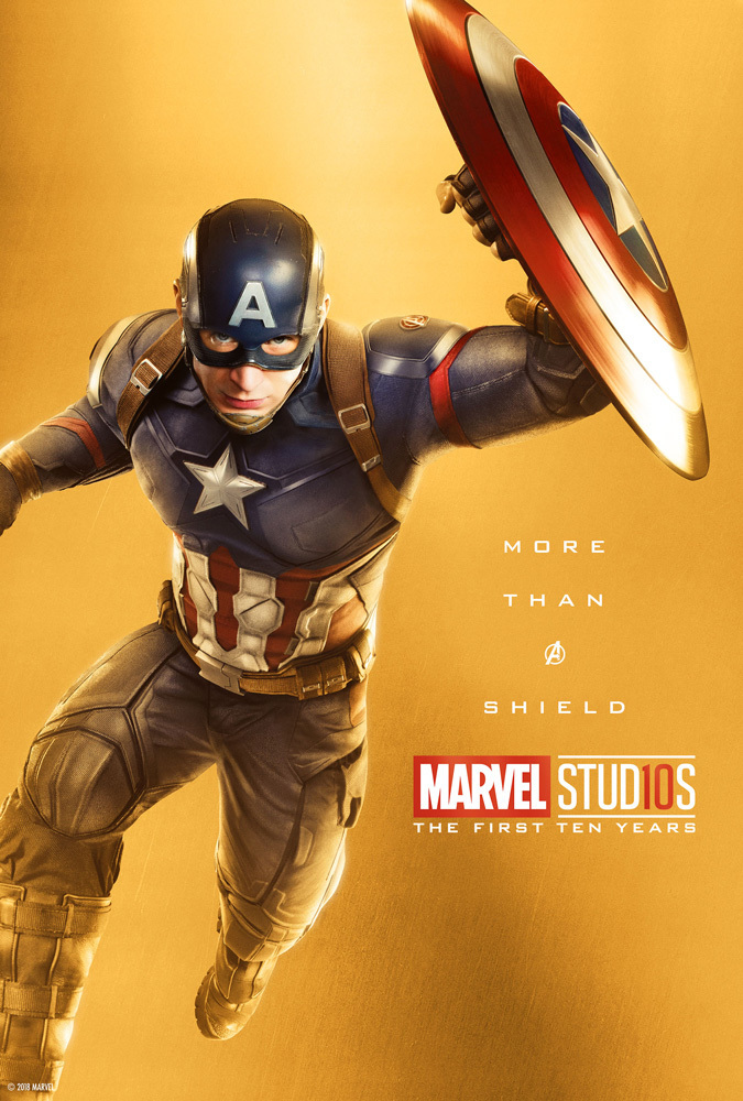 Marvel Studios celebra su décimo aniversario con pósters especiales - marvel-studios-10-aniversario-poster-captain-america