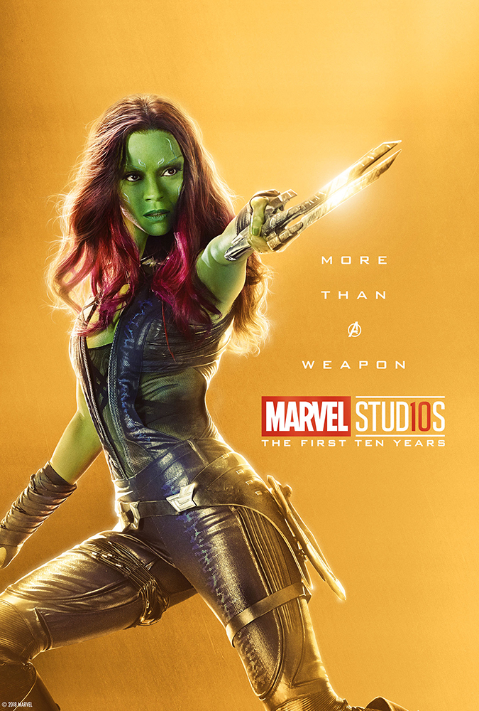 Marvel Studios celebra su décimo aniversario con pósters especiales - marvel-studios-10-aniversario-poster-gamora