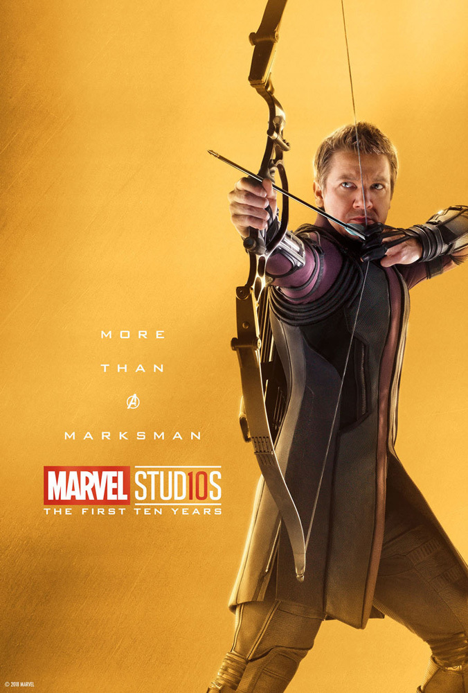 Marvel Studios celebra su décimo aniversario con pósters especiales - marvel-studios-10-aniversario-poster-hawkeye