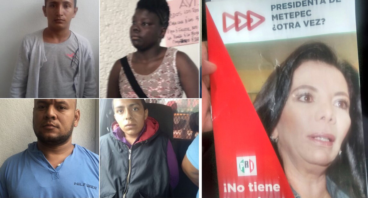 Detienen a centroamericanos por distribuir propaganda negra en Metepec