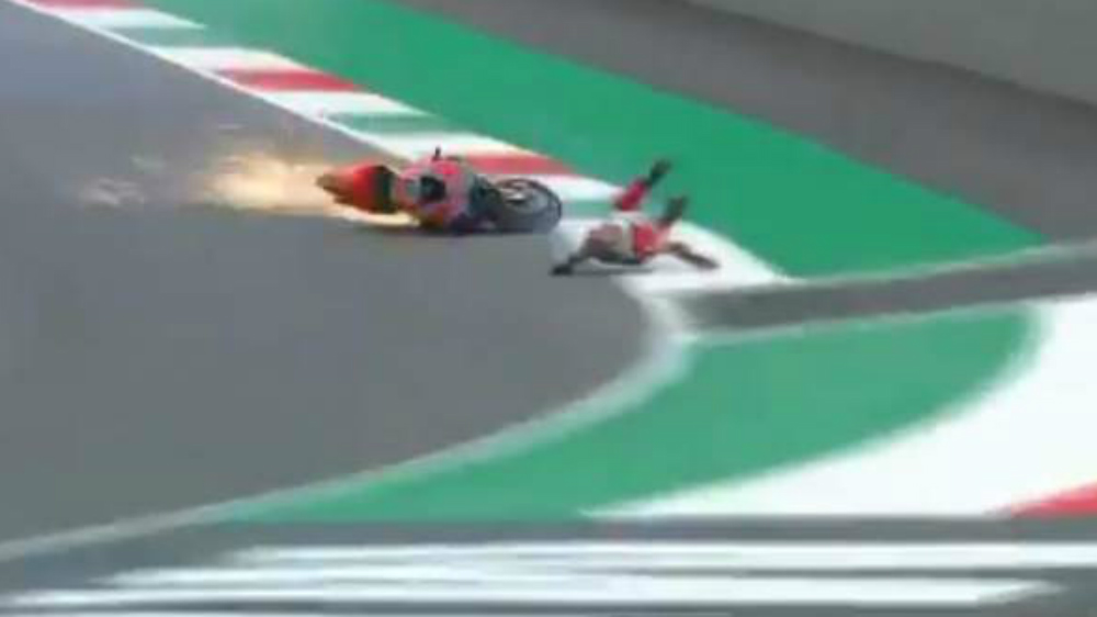 #Video Aparatoso accidente durante las prácticas en Italia del MotoGP